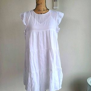 Vici After Market White Babydoll Dress (L)